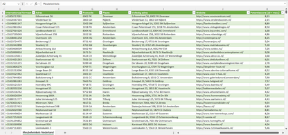 Dataset van alle meubelwinkels in Nederland